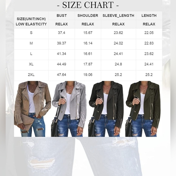 BROWN Faux Suede Moto Biker Short Coat Jacket - Picture 4 of 4